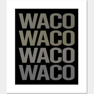 Gray Text Art Waco Posters and Art